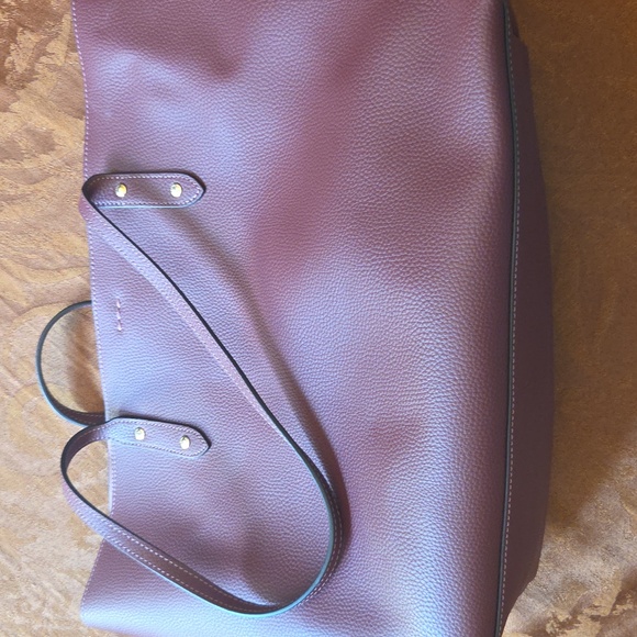 Coach Deep Red Leather Tote - Picture 4 of 5